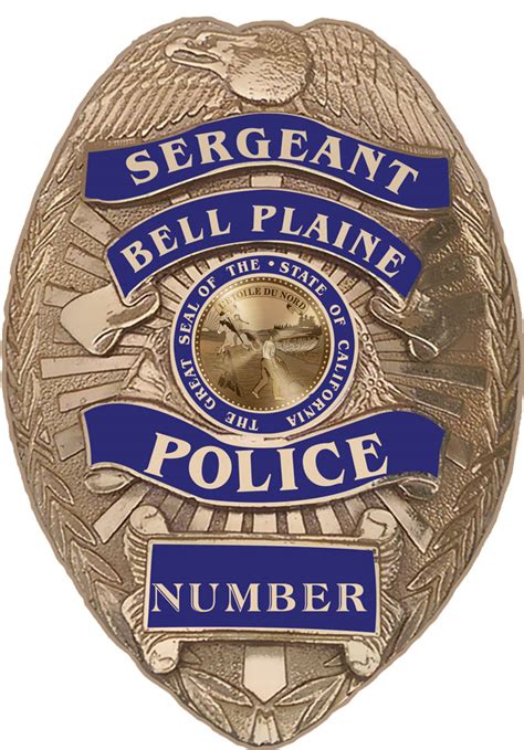 Bell Plaine Minnesota Police Sergeant Department Officers Badge All