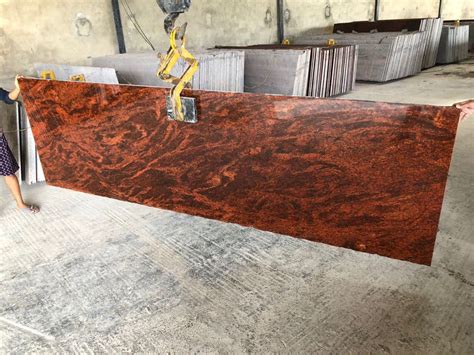 Imported Natural Stone India Granite Dyed Red Multi Colour Vietnam