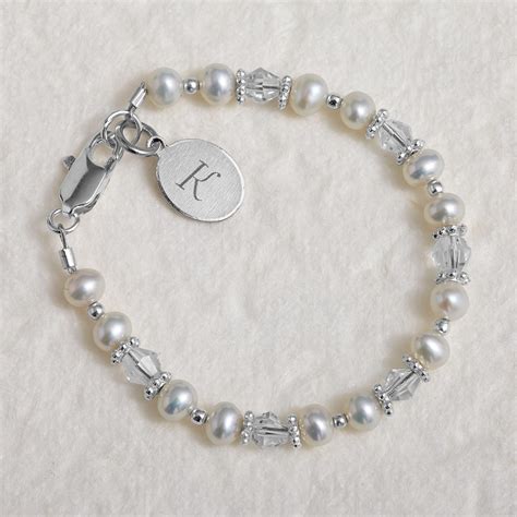 Freshwater Pearl Baby Bracelet 5 Silver Bracelet For Girls Baby
