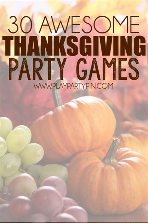 Tear or cut sheets of paper into pieces, or give each person playing a notepad, and pass around pens or pencils. 30 Awesome Thanksgiving Party Games - Party Ideas