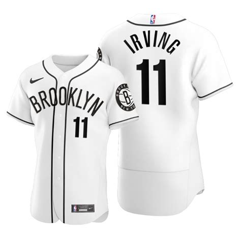 Kyrie irving returned to the brooklyn nets after two weeks away from the team and addressed the media for the first time since taking a leave of absence. Men's Brooklyn Nets #11 Kyrie Irving 2020 White NBA X MLB Crossover Edition Stitched Jersey [NBA ...