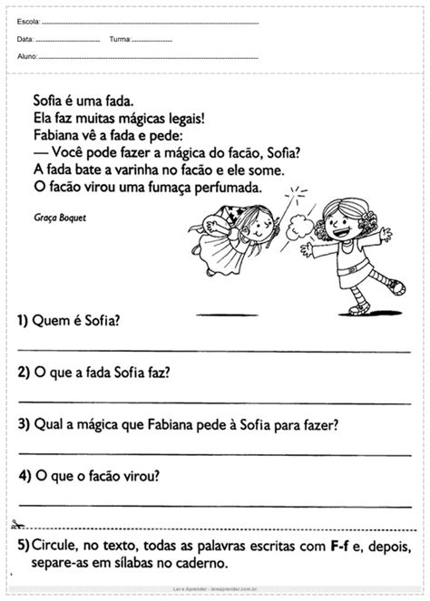 100 Atividades De Interpretação De Texto Para Imprimir Ler E Aprender