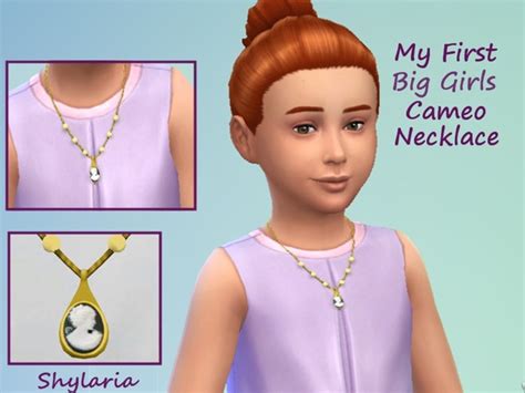 The Sims Resource My First Big Girls Cameo Necklace