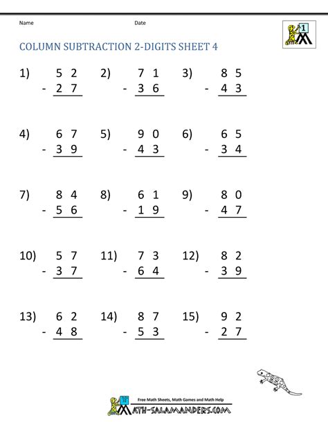 Subtraction Worksheets Free Printable
