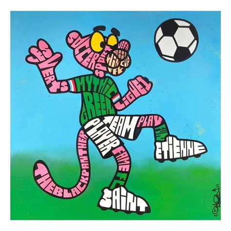Peinture Pink Panther Asse Par Cmon Carré Dartistes
