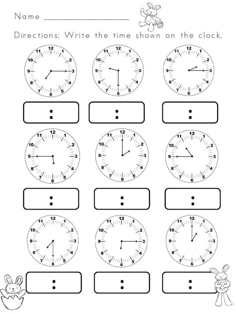 14 Digital Clock Worksheets First Grade