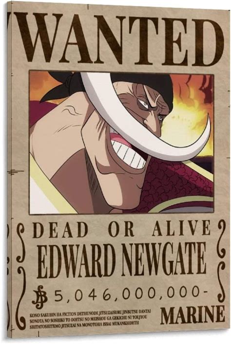Amazonde Guahua One Piece Whitebeard Bounty Series Anime Poster Auf