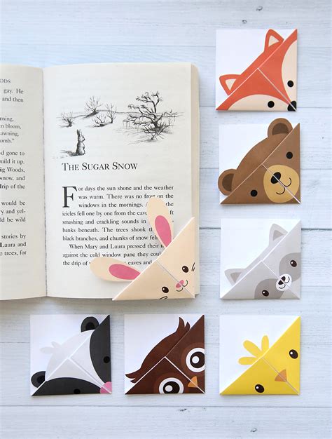 Diy Woodland Animals Origami Bookmarks Print Fold Its Always Autumn