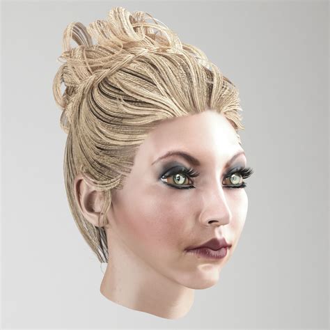 Your picture must be less than 200 k. 3D model game-ready Female hair low-poly | CGTrader