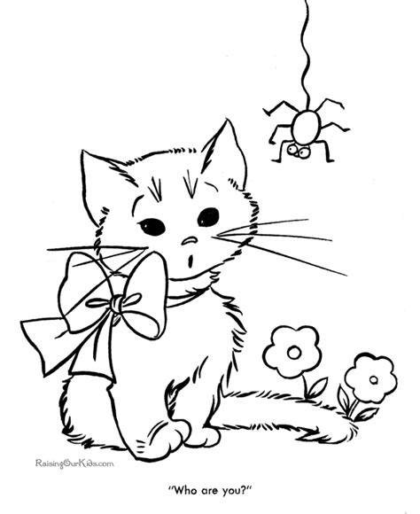 kitten coloring picture