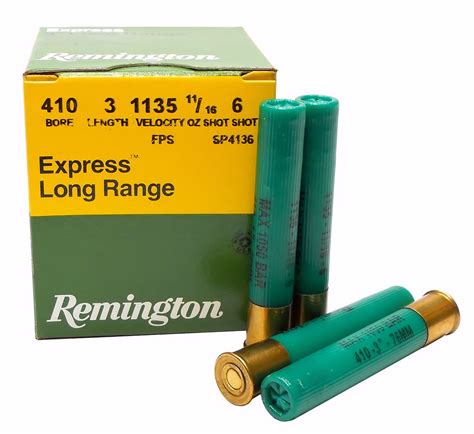 410 Gauge Ammo Remington Express 3 6 Shot Sp4136 25 Round Box