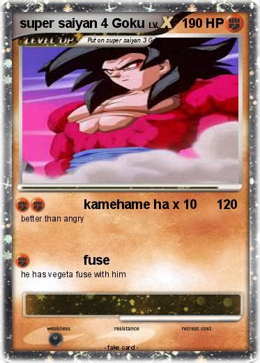 Pokémon Super Saiyan 4 Goku 44 44 Kamehame Ha X 10 My Pokemon Card