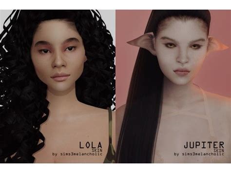 Lola And Jupiter Skins By Sims3melancholic The Sims 4 Download