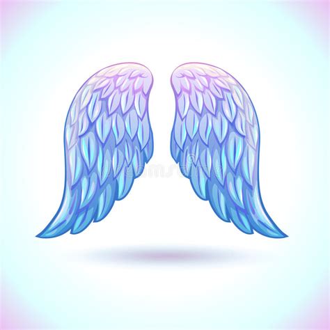 Beautiful Cartoon Angel Wings Stock Vector Illustration