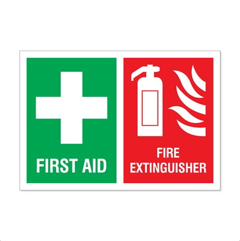 Fire Extinguisher And First Aid Kit In Vehicle Sticker The Signmaker