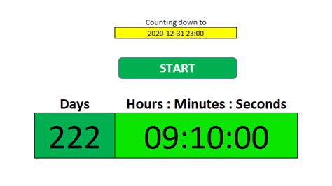 How To Make A Countdown Timer In Excel