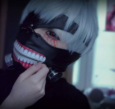 Kaneki Cosplay With Tokyo Ghoul Lenses And Mask — Uniqso