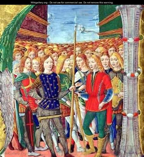 Historiated Initial N Depicting St Maurice And The Theban Legion