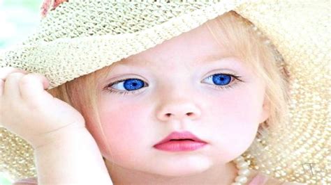 Beautiful Sweet Baby Blue Eyes Hd Free Wallpaper