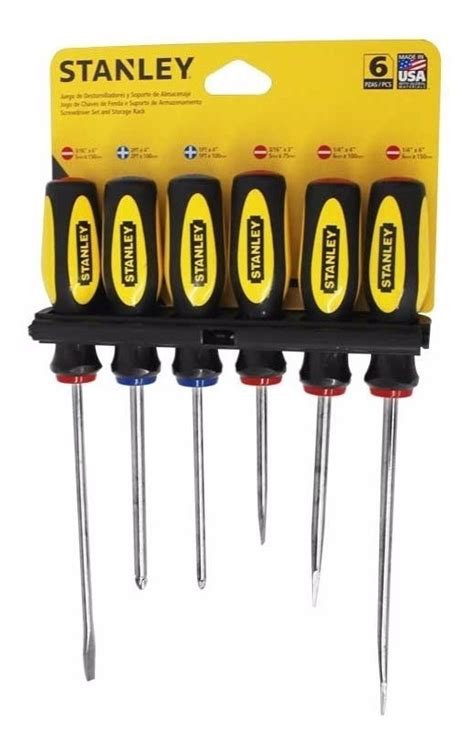 Los desarmadores son de los utensilios más usados y siempre son indispensables en cualquier caja de herramientas, por eso contar con ellos facilitará tu trabajo y optimizará tu tiempo. Juego De Desarmadores 6 Piezas Mixta Stanley Envio Gratis ...