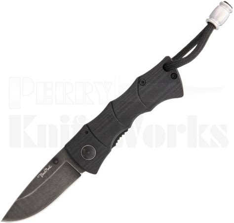 Benchmark Linerlock Folding Neck Knife Black L Bmk067