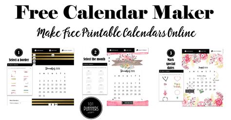 Free Calendar Maker With Custom Calendar Templates