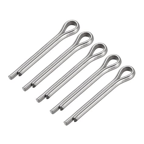 Split Cotter Pin 36mm X 25mm 304 Stainless Steel 2 Prongs Silver Tone