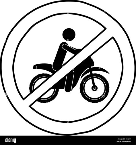 Motorcycle Road Sign Icon Street Information Warning And Guide Theme