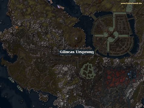 Gilneas Ursprung Zone Map And Guide Freier Bund World Of Warcraft