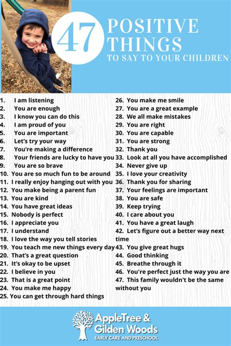 47 Positive Things To Say To Your Child