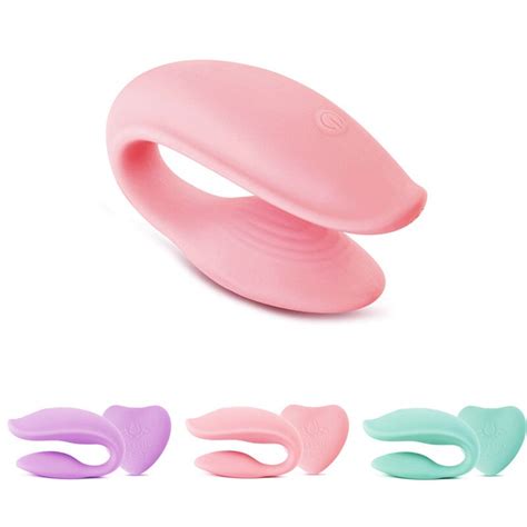 New Wowyes Silicone C Type Dual Motor Vibrator Remote Control Clitoris