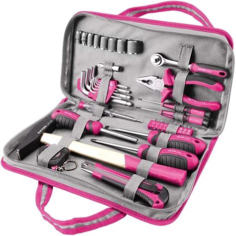 Extol Craft 6596 Tool Set Pink 39 Piece Uk Diy And Tools