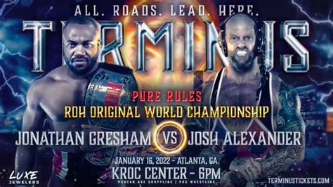 Original Roh World Title Match Added To First Terminus Event