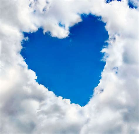 Blue Sky Heart Coeur En Photo Amour Humour