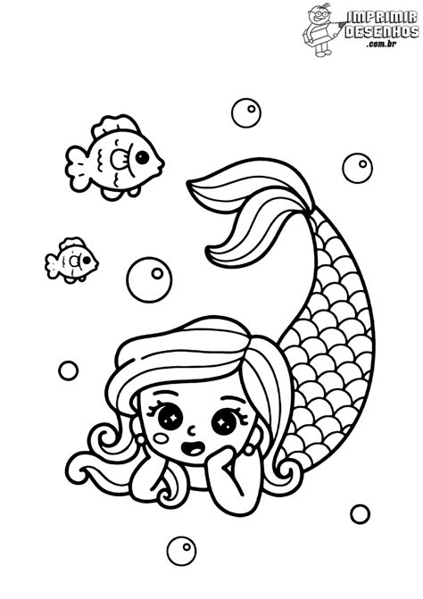 Desenho Para Pintar Sereia