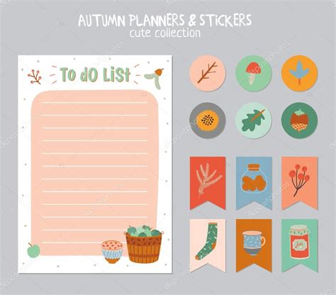 Cute Daily Calendar And To Do List Template Vector Image By