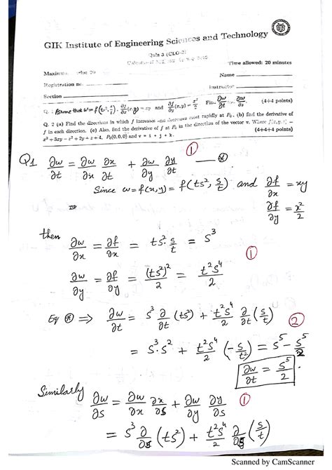 Mt 102 Quiz Solution Differential Equations And Linear Algebra