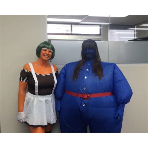 Violet Beauregarde Oompa Loompa Blueberry Girl Inflatable Costumes