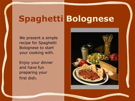 Ppt Spaghetti Bolognese Powerpoint Presentation Free Download Id