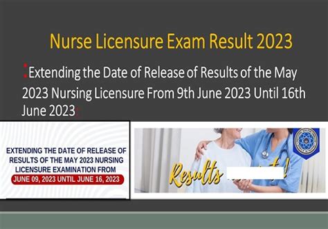 Nurse Licensure Exam Result 2023 Extended Date Latest Date Prc