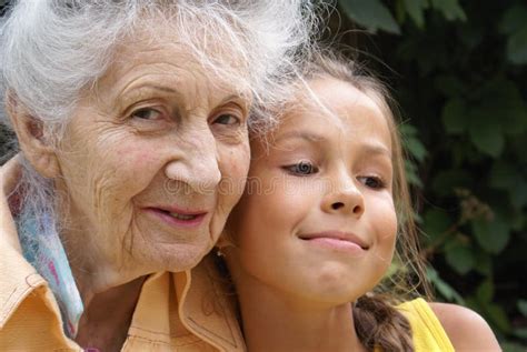 Granddaughter And Her Grandmother Stock Photos Image 5327613