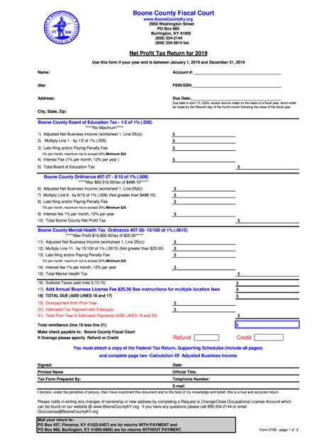 Ky 0706 Boone County 2019 Fill Out Tax Template Online Us Legal Forms