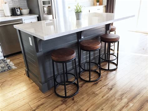 Adding a kitchen island or cart with stools to your home is also an easy way to make an extended eating area or a cocktail bar. Kitchen Island- Make it yourself! Save Big $$$ - Domestic ...