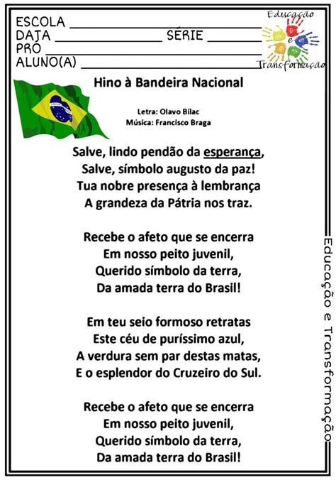 Blog Educação E Transformação 👍dia Da Bandeira Do Brasil 0ae