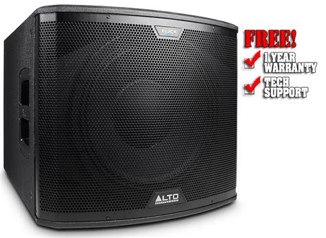 Alto Black 15 Sub 2400 Watt Active Subwoofer With Wireless Connectivity