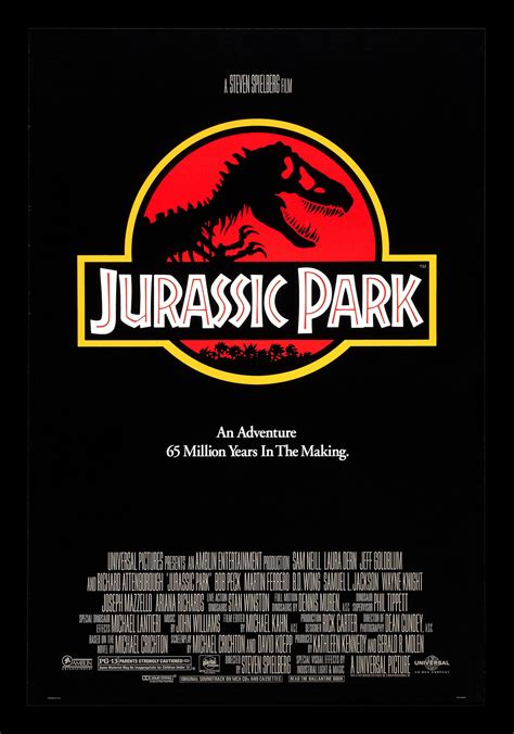Jurassic Park Cinemasterpieces 1sh Original Movie Poster Sci Fi