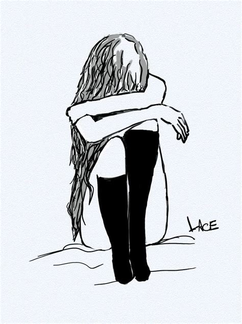 Depressed Girl Crying Drawing Tumblr At Getdrawings Free