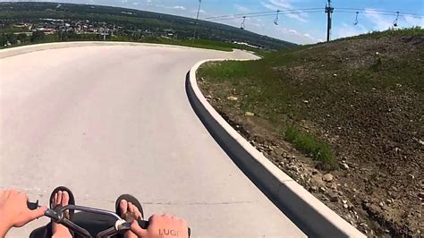 Riding The Worlds Longest Luge Calgary Ab Can Youtube