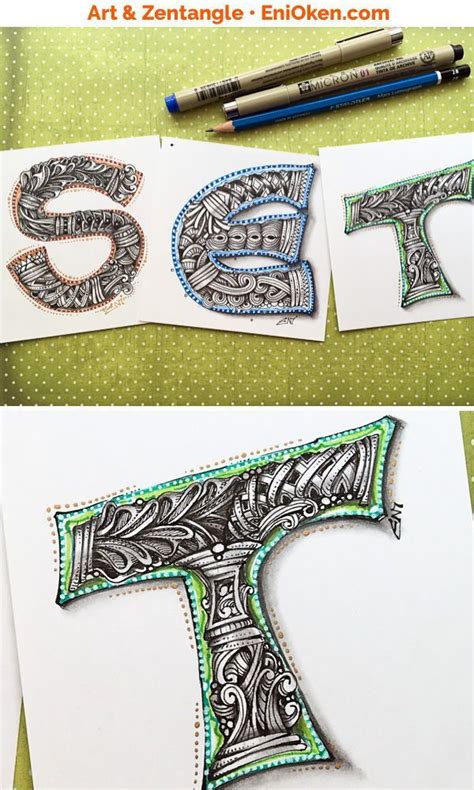 Create Stunning Tangled Initials And Letters Using My Unique Method Of