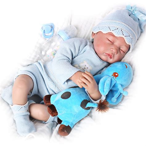 Charex Lifelike Reborn Baby Dolls Boy Sleeping 22 Inch Realistic